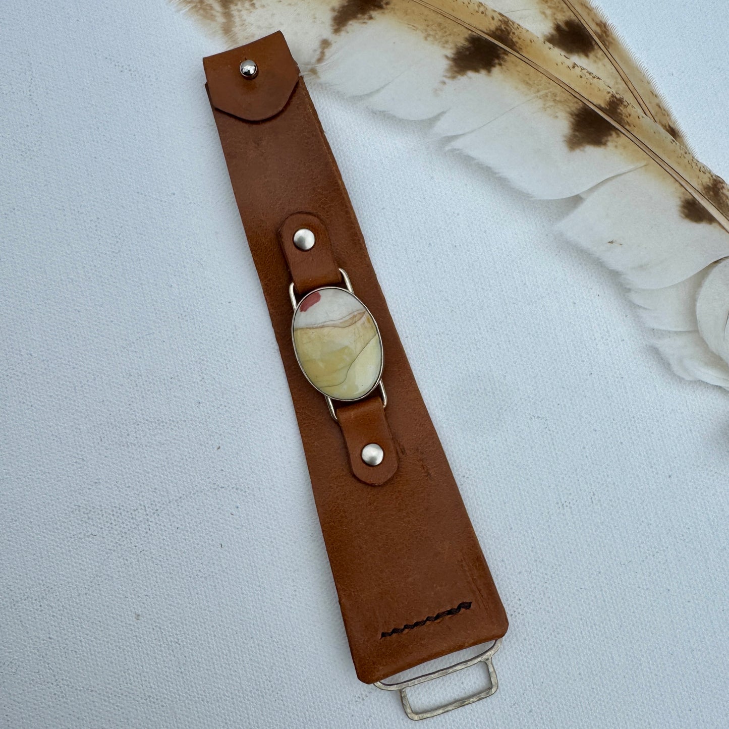 Willow Creek Jasper Leather Cuff