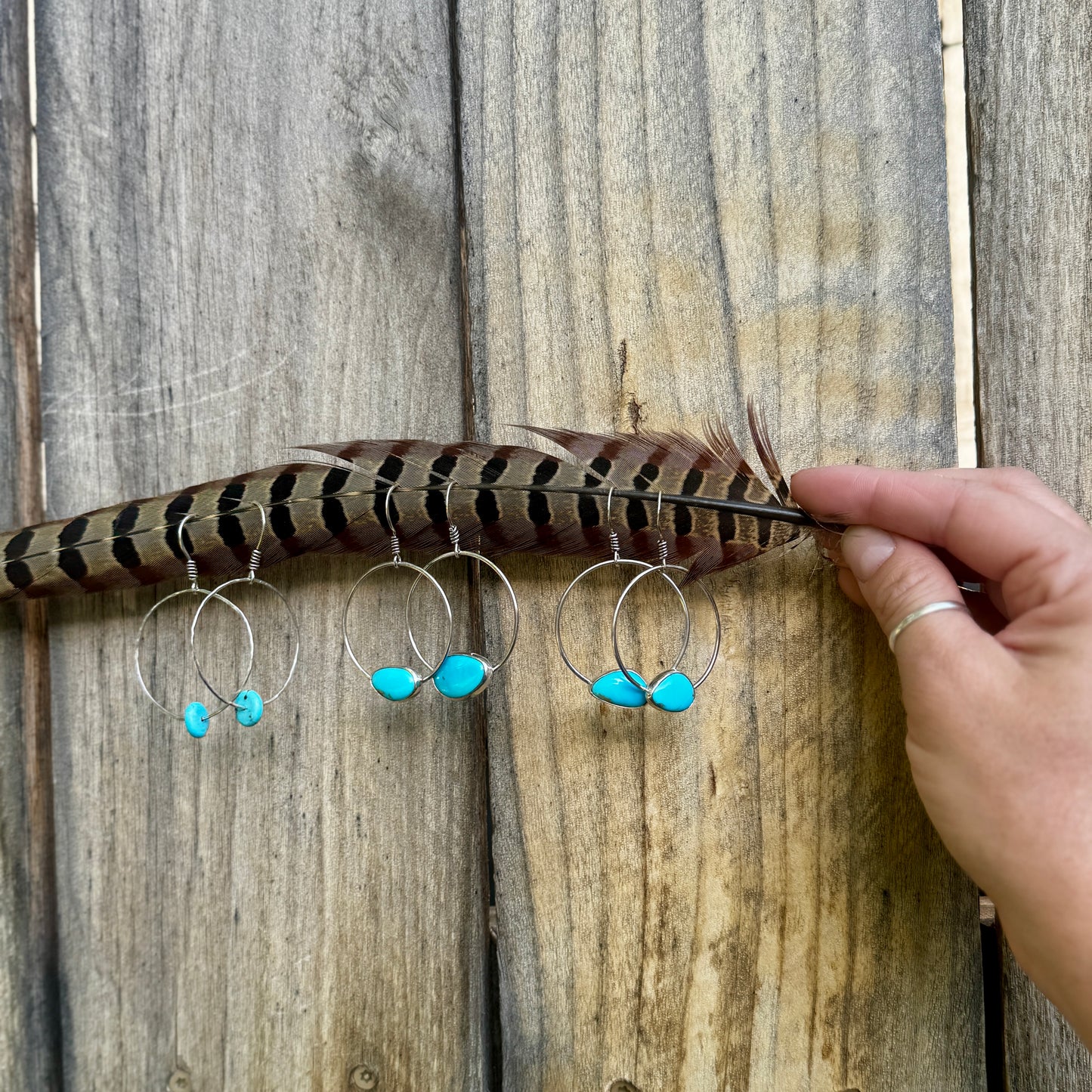 Turquoise Hoops