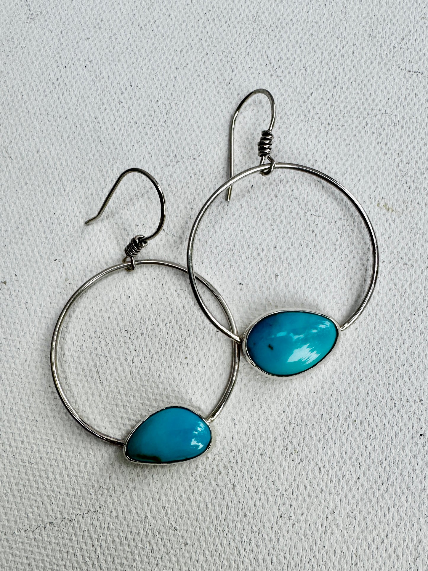 Kingman Turquoise Hoops