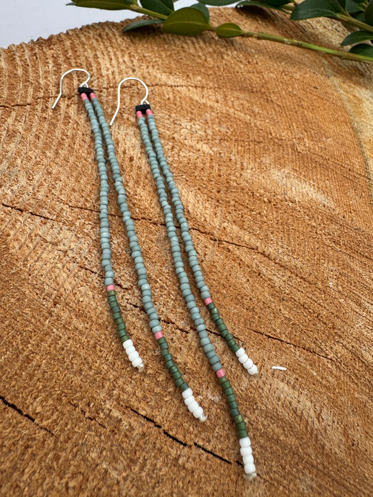 Double Strand Beaded Earrings