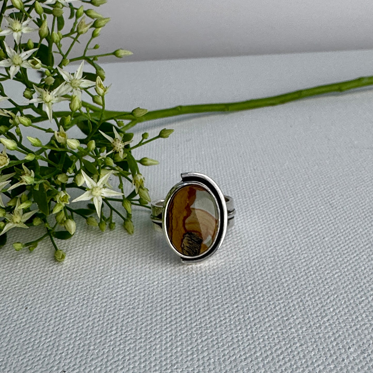 Wild Horse Picture Jasper Ring