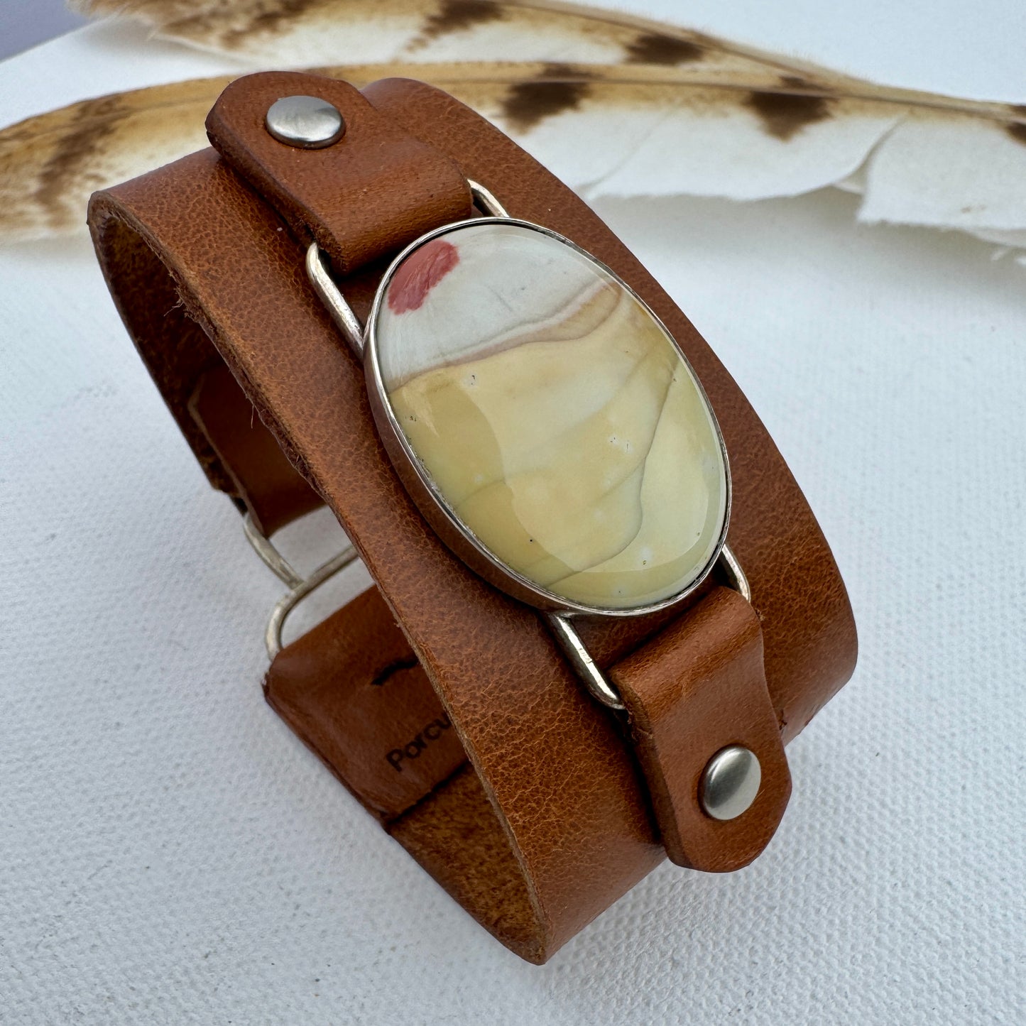 Willow Creek Jasper Leather Cuff