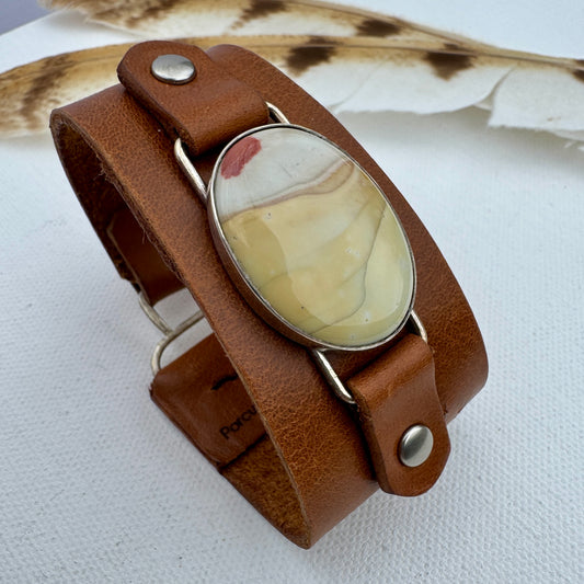 Willow Creek Jasper Leather Cuff