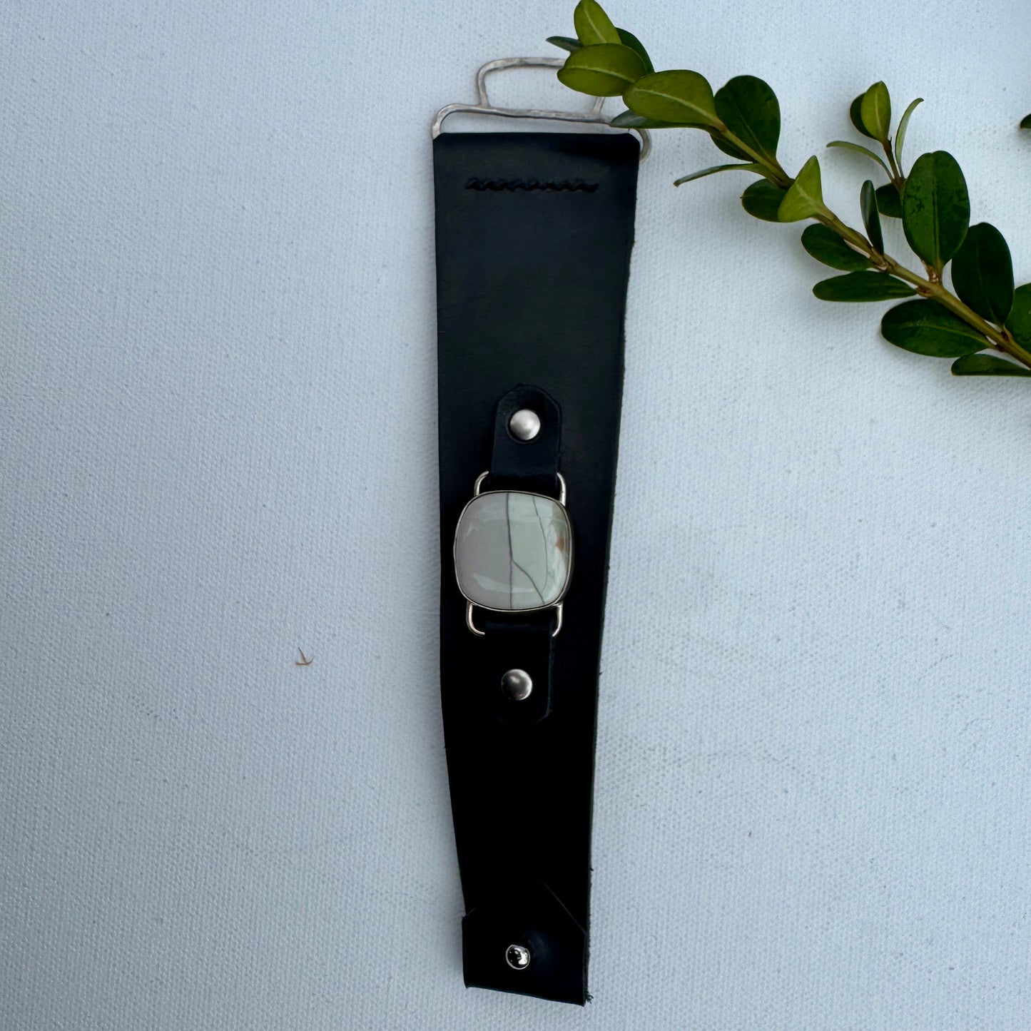 Willow Creek Jasper Leather Cuff (Black)