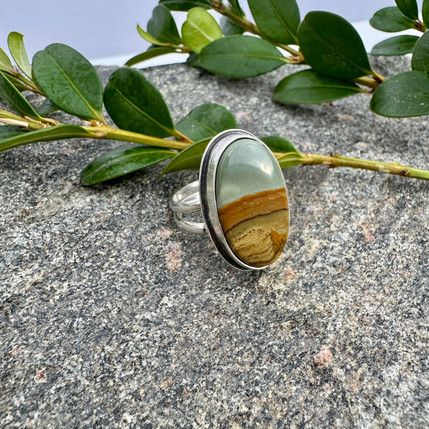 Wild Horse Picture Jasper Ring