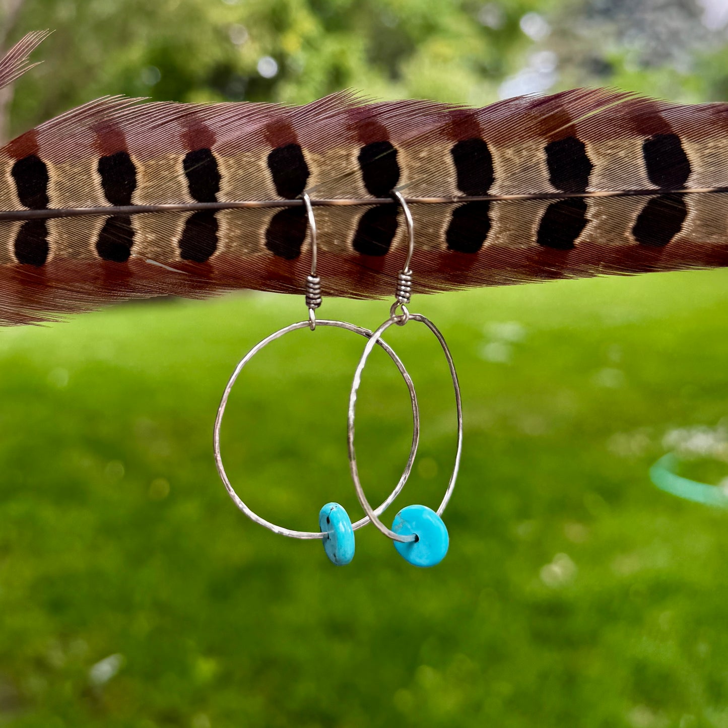 Turquoise Hoops