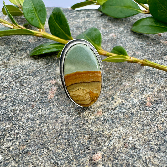 Wild Horse Picture Jasper Ring