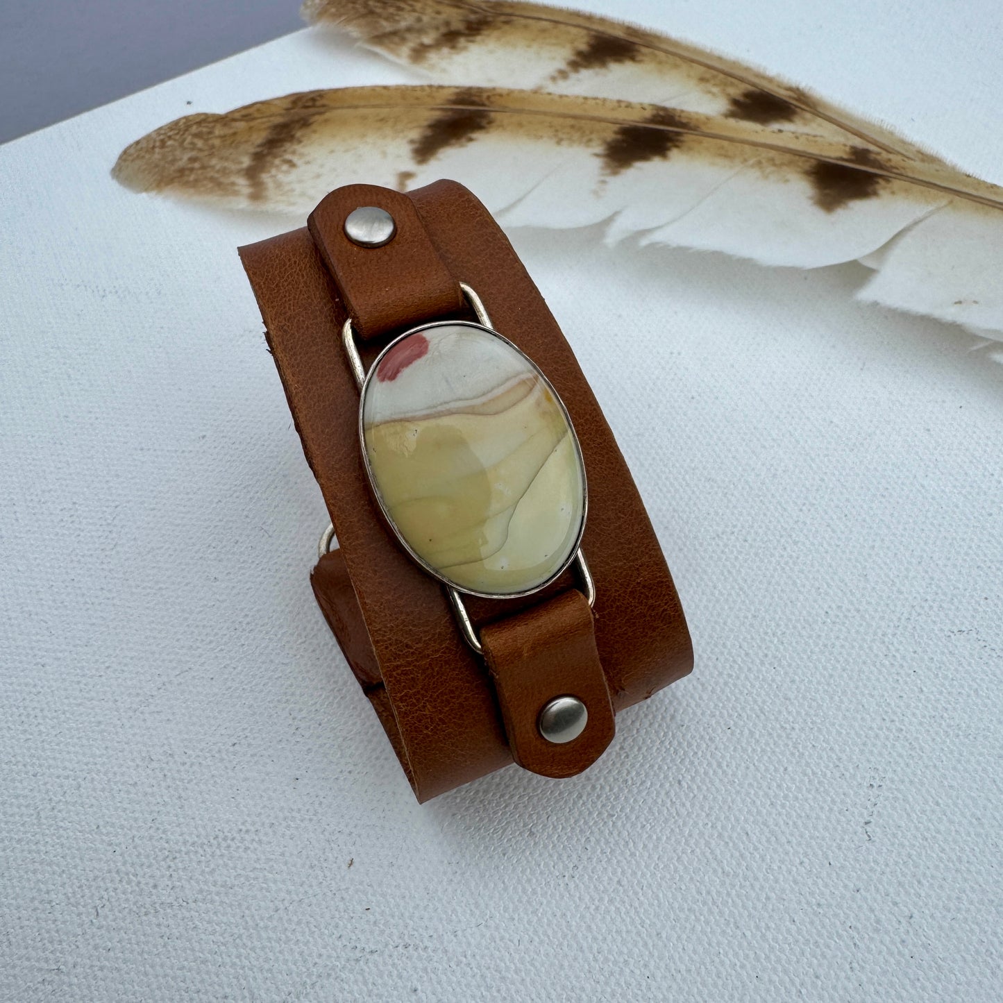 Willow Creek Jasper Leather Cuff